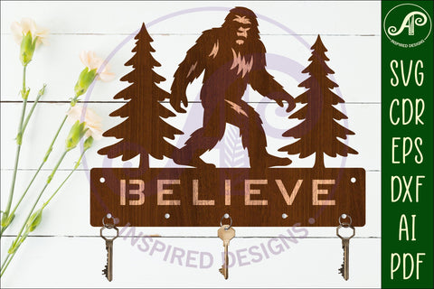 Bigfoot Key holders for metal and laser cutting SVG APInspireddesigns 