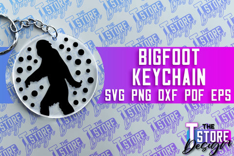 Bigfoot Keychain Design | Yeti SVG | Bigfoot Print | Keychain Design | SVG File SVG The T Store Design 