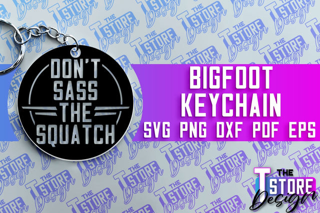 Bigfoot Keychain Design | Yeti SVG | Bigfoot Print | Keychain Design | SVG File SVG The T Store Design 