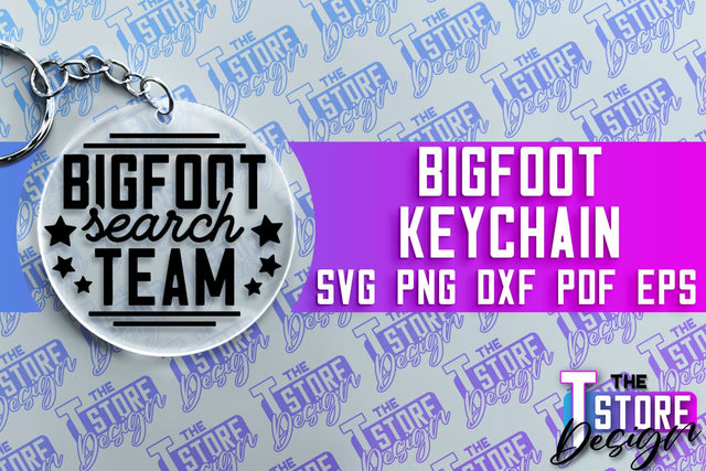 Bigfoot Keychain Design | Yeti SVG | Bigfoot Print | Keychain Design | SVG File SVG The T Store Design 