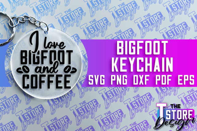 Bigfoot Keychain Design | Yeti SVG | Bigfoot Print | Keychain Design | SVG File SVG The T Store Design 