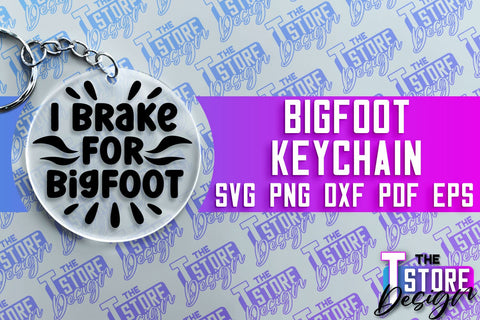 Bigfoot Keychain Design | Yeti SVG | Bigfoot Print | Keychain Design | SVG File SVG The T Store Design 