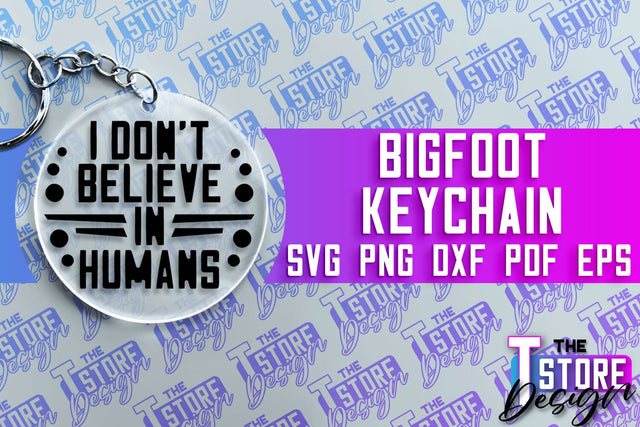 Bigfoot Keychain Design | Yeti SVG | Bigfoot Print | Keychain Design | SVG File SVG The T Store Design 