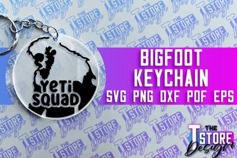 Bigfoot Keychain Design | Yeti SVG | Bigfoot Print | Keychain Design | SVG File SVG The T Store Design 