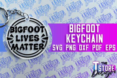 Bigfoot Keychain Design | Yeti SVG | Bigfoot Print | Keychain Design | SVG File SVG The T Store Design 