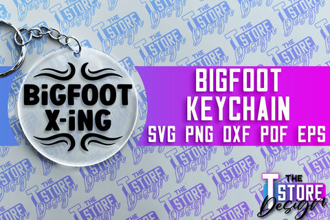 Bigfoot Keychain Design | Yeti SVG | Bigfoot Print | Keychain Design | SVG File SVG The T Store Design 