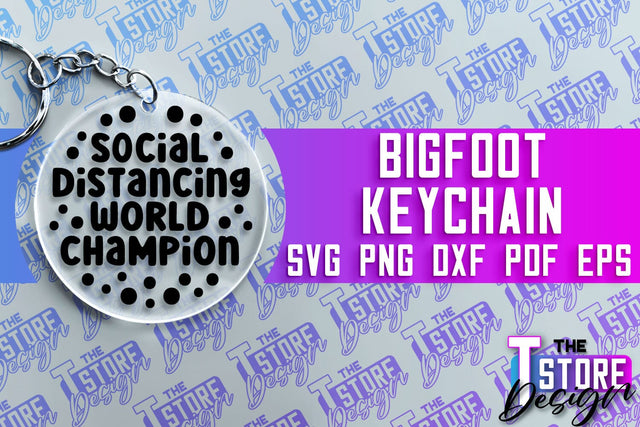 Bigfoot Keychain Design | Yeti SVG | Bigfoot Print | Keychain Design | SVG File SVG The T Store Design 