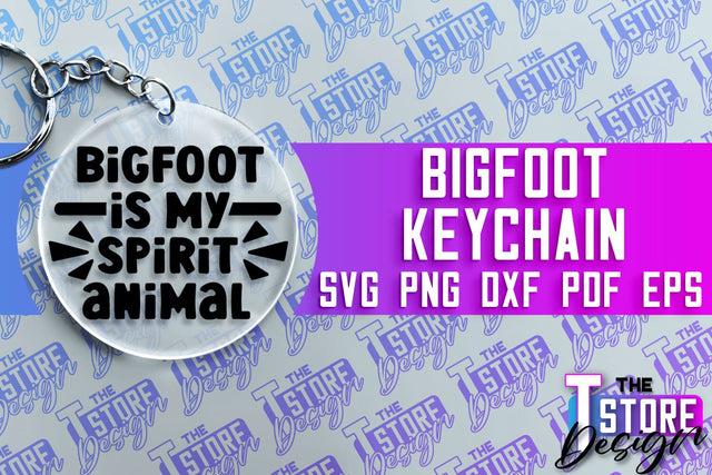 Bigfoot Keychain Design | Yeti SVG | Bigfoot Print | Keychain Design | SVG File SVG The T Store Design 