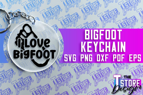 Bigfoot Keychain Design | Yeti SVG | Bigfoot Print | Keychain Design | SVG File SVG The T Store Design 