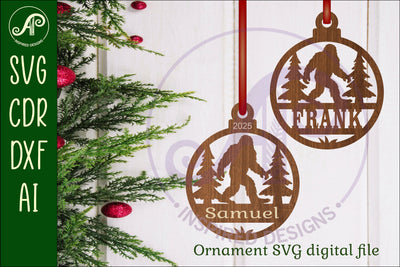 Bigfoot personalized Christmas Ornament SVG SVG APInspireddesigns 