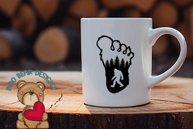 Bigfoot Print Clipart Sublimation Boo Bear Designz 