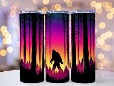 Bigfoot Sasquatch 20oz Nature Tumbler, Bigfoot Design, Nature Tumbler, Sublimation Wrap, 20oz Tumbler, Sasquatch Gift, Outdoor Drinkware, Wilderness Decor Sublimation SvggirlplusArt 