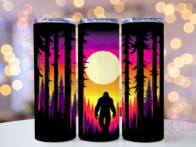 Bigfoot Sasquatch 20oz Nature Tumbler, Bigfoot Design, Nature Tumbler, Sublimation Wrap, 20oz Tumbler, Sasquatch Gift, Outdoor Drinkware, Wilderness Decor Sublimation SvggirlplusArt 