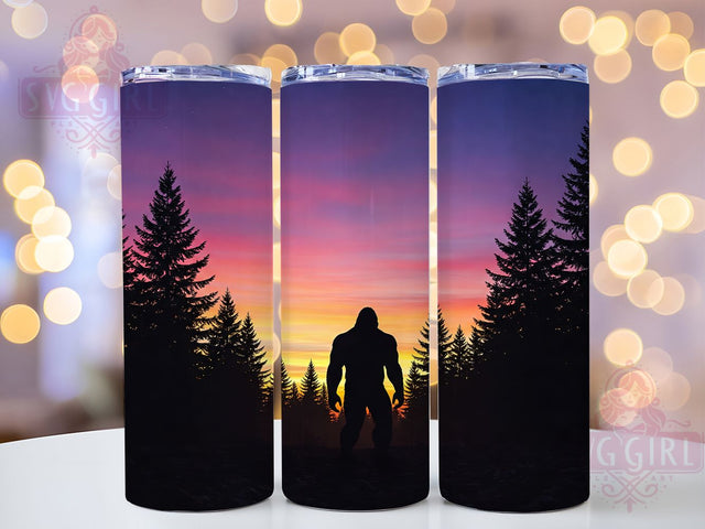 Bigfoot Sasquatch 20oz Nature Tumbler, Bigfoot Design, Nature Tumbler, Sublimation Wrap, 20oz Tumbler, Sasquatch Gift, Outdoor Drinkware, Wilderness Decor Sublimation SvggirlplusArt 