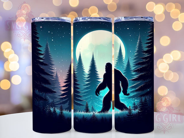 Bigfoot Sasquatch, 20oz Tumbler Wrap, Sublimation PNG, Sasquatch Design, Funny Bigfoot Gift, Digital Download, I Believe Bigfoot Sublimation SvggirlplusArt 