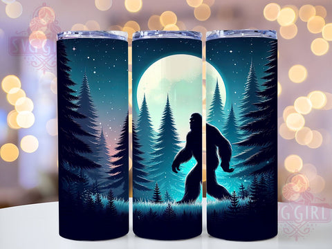 Bigfoot Sasquatch, 20oz Tumbler Wrap, Sublimation PNG, Sasquatch Design, Funny Bigfoot Gift, Digital Download, I Believe Bigfoot Sublimation SvggirlplusArt 