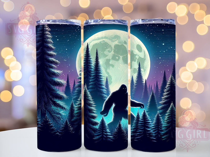Bigfoot Sasquatch, 20oz Tumbler Wrap, Sublimation PNG, Sasquatch Design, Funny Bigfoot Gift, Digital Download, I Believe Bigfoot Sublimation SvggirlplusArt 