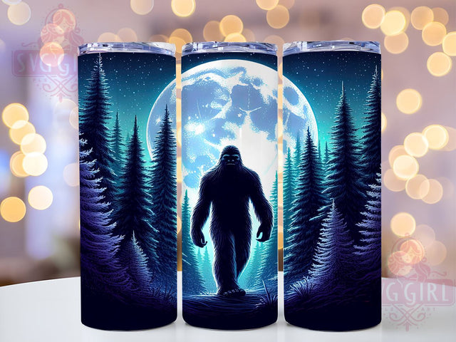 Bigfoot Sasquatch, 20oz Tumbler Wrap, Sublimation PNG, Sasquatch Design, Funny Bigfoot Gift, Digital Download, I Believe Bigfoot Sublimation SvggirlplusArt 