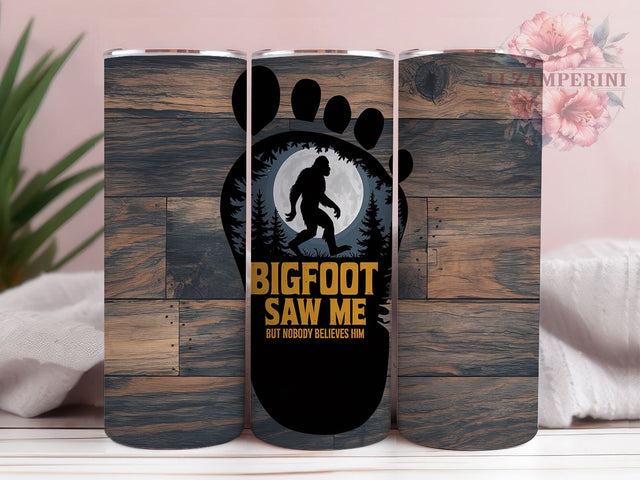 Bigfoot Sasquatch Funny Mythical 20oz Tumbler, Sasquatch Tumbler, Funny Tumbler, Humorous Tumbler, Mythical Creature Tumbler, 20oz Sublimation Wrap, Nature Lover Tumbler Sublimation Li Zamperini 