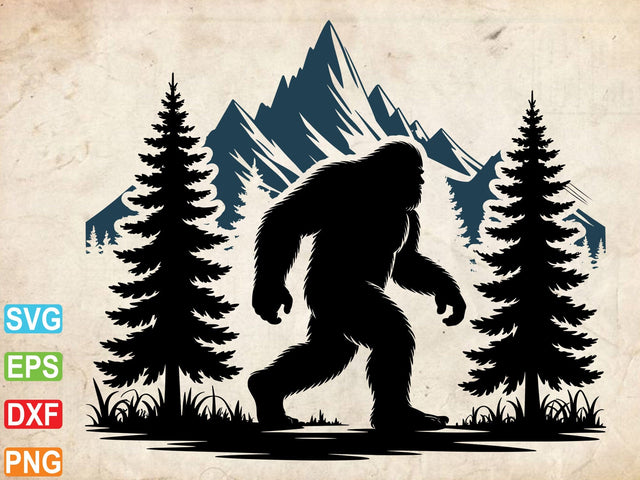 Bigfoot Svg, Bigfoot Cut File, Forest Bigfoot SVG SVG Creativeart88 