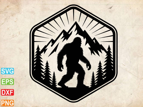 Bigfoot Svg, Bigfoot Cut File, Forest Bigfoot SVG SVG Creativeart88 