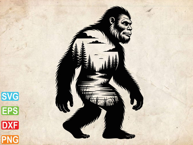 Bigfoot Svg, Bigfoot Cut File, Forest Bigfoot SVG SVG Creativeart88 