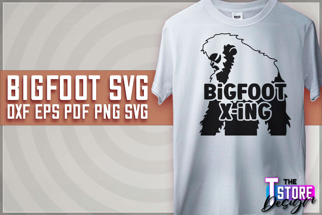 Bigfoot SVG Design | Yeti SVG | Bigfoot Print | T-Shirt Design | SVG File SVG The T Store Design 