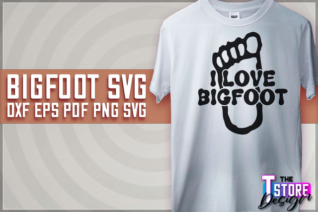 Bigfoot SVG Design | Yeti SVG | Bigfoot Print | T-Shirt Design | SVG File SVG The T Store Design 