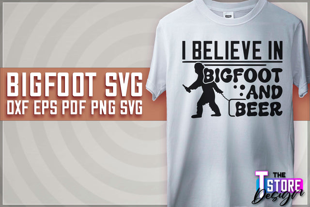Bigfoot SVG Design | Yeti SVG | Bigfoot Print | T-Shirt Design | SVG File SVG The T Store Design 