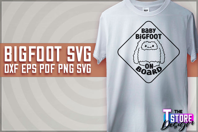 Bigfoot SVG Design | Yeti SVG | Bigfoot Print | T-Shirt Design | SVG File SVG The T Store Design 