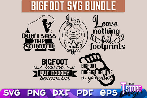 Bigfoot SVG Design | Yeti SVG | Bigfoot Print | T-Shirt Design | SVG File SVG The T Store Design 