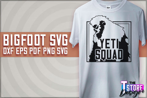 Bigfoot SVG Design | Yeti SVG | Bigfoot Print | T-Shirt Design | SVG File SVG The T Store Design 