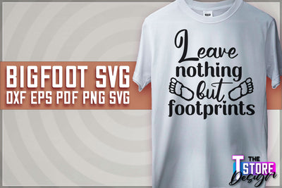Bigfoot SVG Design | Yeti SVG | Bigfoot Print | T-Shirt Design | SVG File SVG The T Store Design 