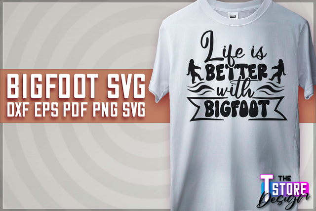 Bigfoot SVG Design | Yeti SVG | Bigfoot Print | T-Shirt Design | SVG File SVG The T Store Design 