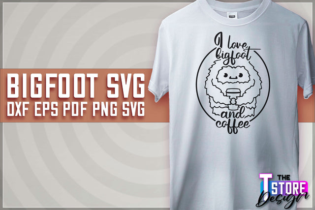 Bigfoot SVG Design | Yeti SVG | Bigfoot Print | T-Shirt Design | SVG File SVG The T Store Design 