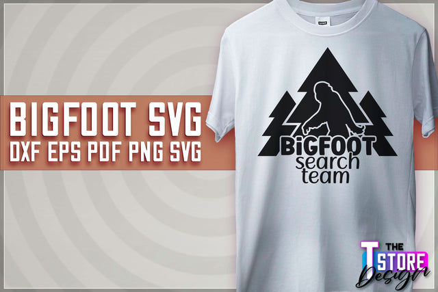 Bigfoot SVG Design | Yeti SVG | Bigfoot Print | T-Shirt Design | SVG File SVG The T Store Design 