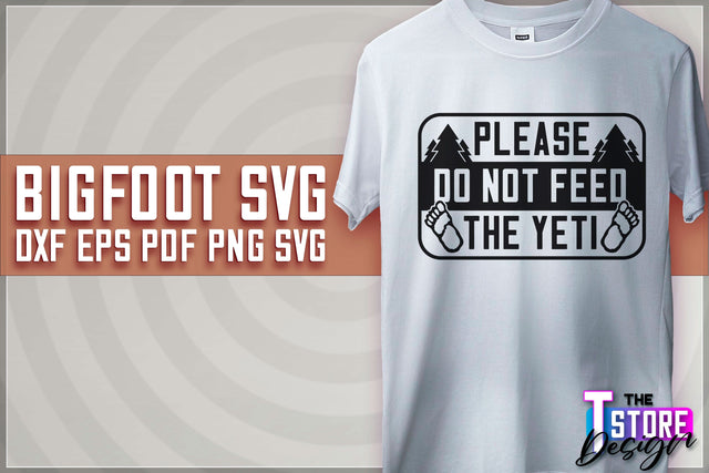 Bigfoot SVG Design | Yeti SVG | Bigfoot Print | T-Shirt Design | SVG File SVG The T Store Design 