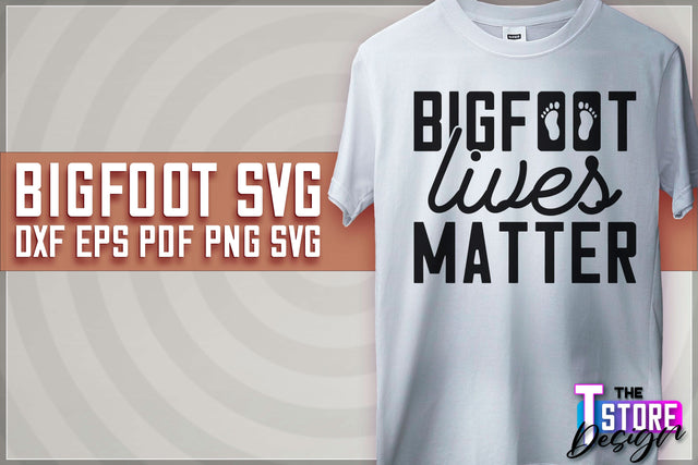 Bigfoot SVG Design | Yeti SVG | Bigfoot Print | T-Shirt Design | SVG File SVG The T Store Design 