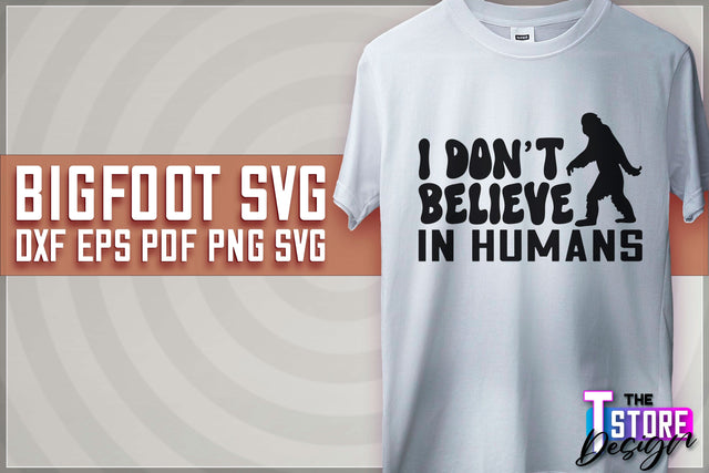 Bigfoot SVG Design | Yeti SVG | Bigfoot Print | T-Shirt Design | SVG File SVG The T Store Design 