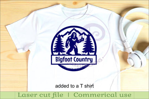 Bigfoot thumbs up Name sign svg laser cut template SVG APInspireddesigns 