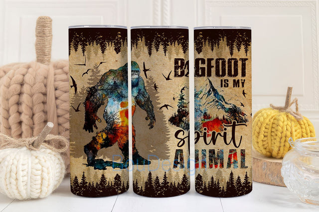 Bigfoot Tumbler Cup 20oz Bigfoot Gifts, Bigfoot Tumbler Wrap, Sasquatch Tumbler, Bigfoot Tumbler PNG, Sasquatch Tumbler Wrap Sublimation BouDesign 
