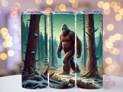 Bigfoot Tumbler Wrap, Sasquatch Tumbler, Bigfoot Tumbler PNG, Sasquatch Tumbler Wrap, Bigfoot Sublimation, Sraight & Tapered Tumbler Wrap Sublimation SvggirlplusArt 