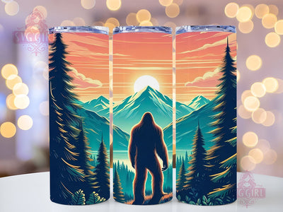 Bigfoot Tumbler Wrap, Sasquatch Tumbler, Bigfoot Tumbler PNG, Sasquatch Tumbler Wrap, Bigfoot Sublimation, Sraight & Tapered Tumbler Wrap Sublimation SvggirlplusArt 