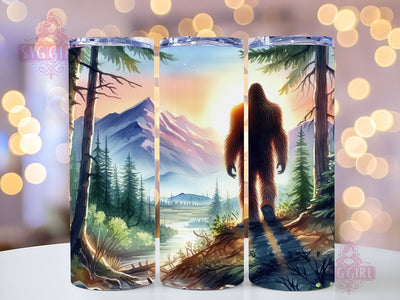 Bigfoot Tumbler Wrap, Sasquatch Tumbler, Bigfoot Tumbler PNG, Sasquatch Tumbler Wrap, Bigfoot Sublimation, Sraight & Tapered Tumbler Wrap Sublimation SvggirlplusArt 