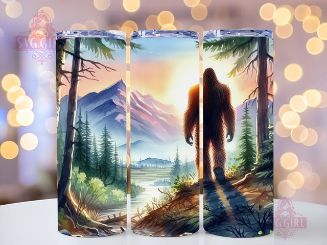 Bigfoot Tumbler Wrap, Sasquatch Tumbler, Bigfoot Tumbler PNG, Sasquatch Tumbler Wrap, Bigfoot Sublimation, Sraight & Tapered Tumbler Wrap Sublimation SvggirlplusArt 