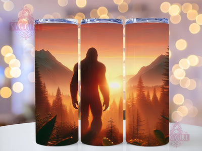 Bigfoot Tumbler Wrap, Sasquatch Tumbler, Bigfoot Tumbler PNG, Sasquatch Tumbler Wrap, Bigfoot Sublimation, Sraight & Tapered Tumbler Wrap Sublimation SvggirlplusArt 