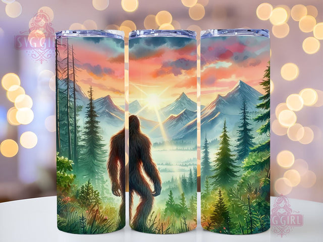 Bigfoot Tumbler Wrap, Sasquatch Tumbler, Bigfoot Tumbler PNG, Sasquatch Tumbler Wrap, Bigfoot Sublimation, Sraight & Tapered Tumbler Wrap Sublimation SvggirlplusArt 