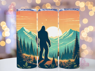 Bigfoot Tumbler Wrap, Sasquatch Tumbler, Bigfoot Tumbler PNG, Sasquatch Tumbler Wrap, Bigfoot Sublimation, Sraight & Tapered Tumbler Wrap Sublimation SvggirlplusArt 