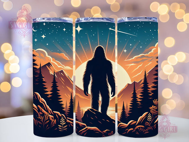 Bigfoot Tumbler Wrap, Sasquatch Tumbler, Bigfoot Tumbler PNG, Sasquatch Tumbler Wrap, Bigfoot Sublimation, Sraight & Tapered Tumbler Wrap Sublimation SvggirlplusArt 