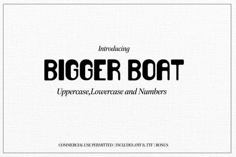 Bigger Boat Font AfterTenDesign 